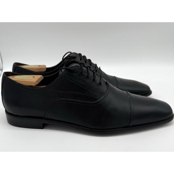 Bruno Magli Men's Shoes 10 Leather Lace-Up Oxford Dress Cap Toe Lightly Used - Picture 4 of 13